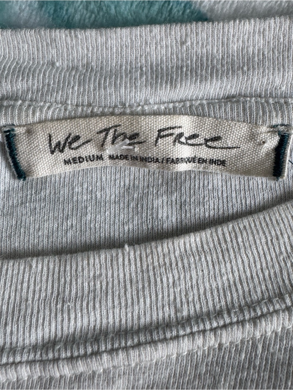 We The Free Cream Short Sleeve Tee with Yellow & Orange Sunburst - Picture 3 of 4